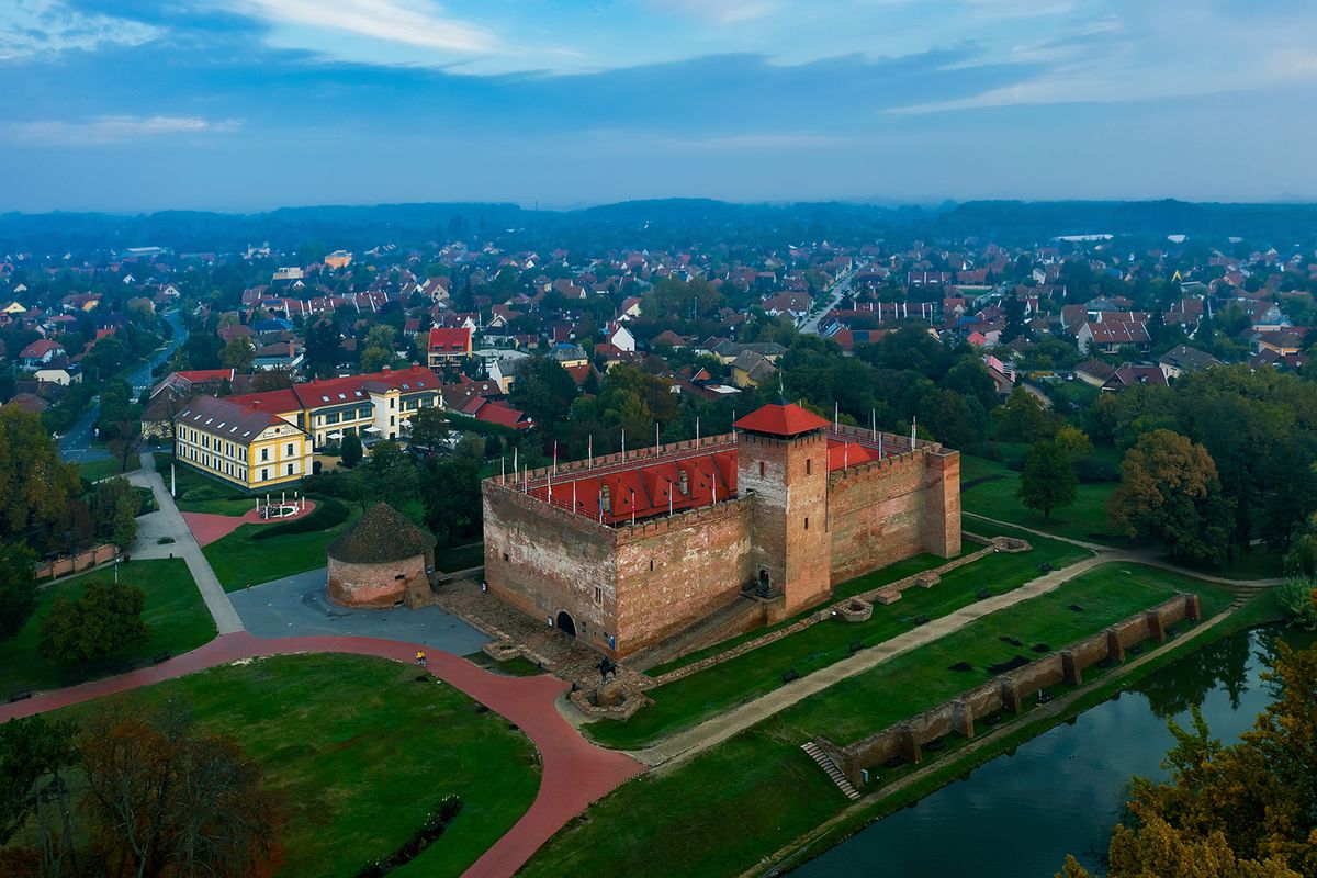 Amazing,Aerial,Photo,About,The,Castle,Of,Gyula,Ferris,Wheel.