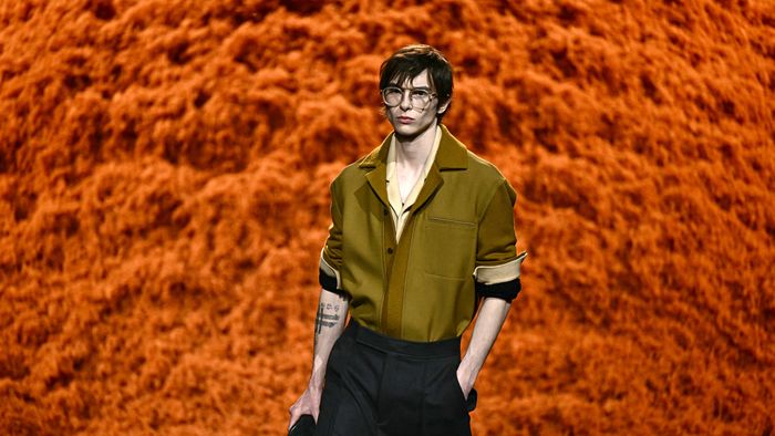 A model walks the runway at the Zegna collection show during the Milan Fashion Week Menswear Autumn/Winter 2024/2025 on January 15, 2024 in Milan. (Photo by GABRIEL BOUYS / AFP)