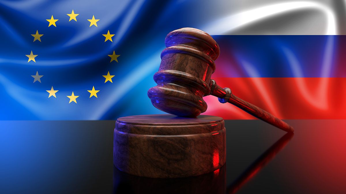 Eu,Sanctions,Against,Russia.,Russia-eu,Rule,Of,Law,Dispute.,3d