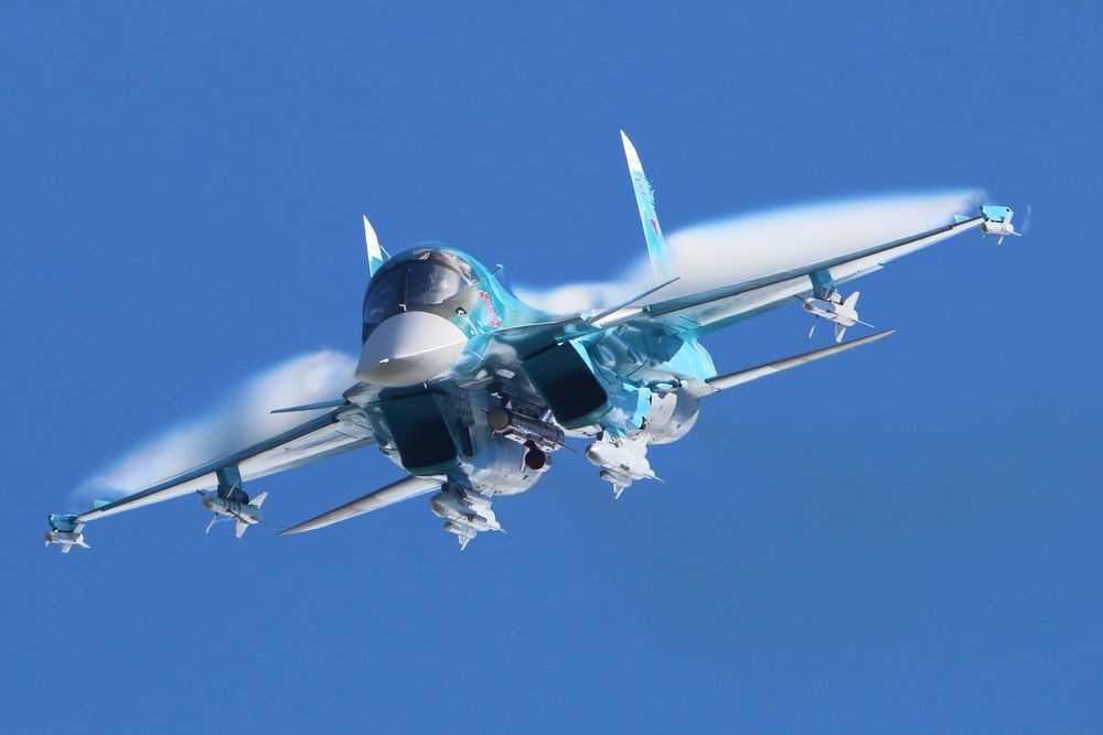 Zhukovsky,,Moscow,Region,,Russia,-,August,30,,2015:,Sukhoi,Su-34