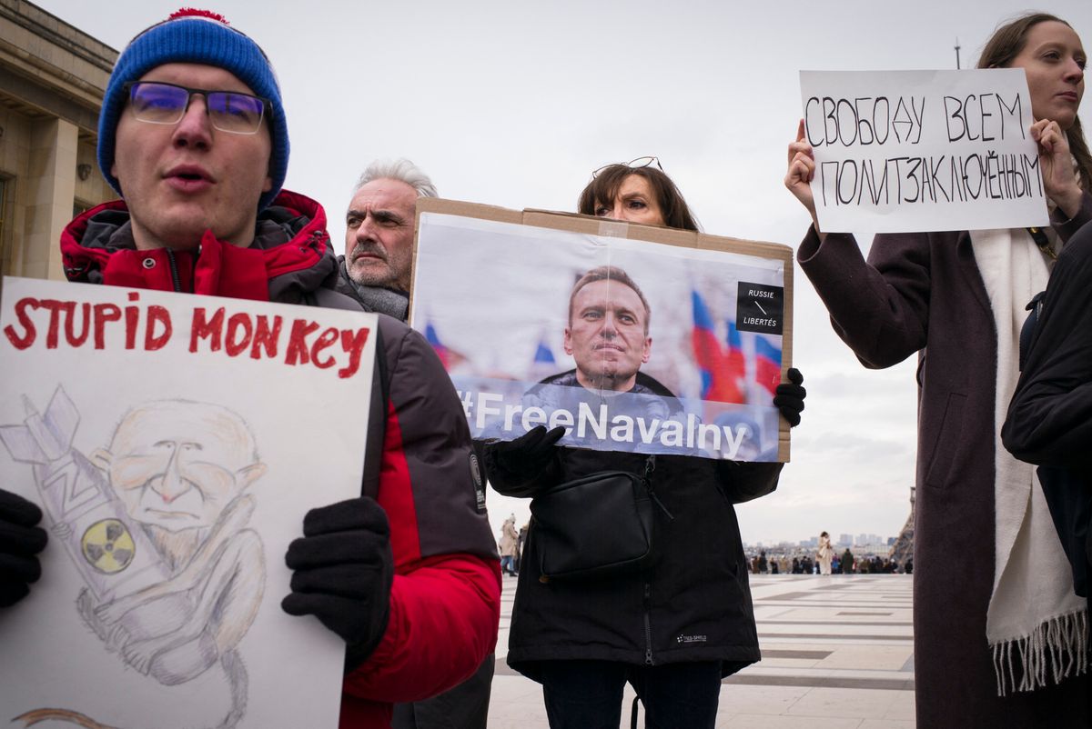 FRANCE - DEMONSTRATION IN SUPPORT OF NAVALNY AND ALL VICTIMS OF THE PUTIN REGIME