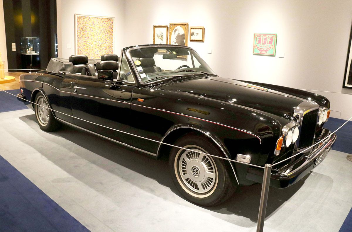 February 12, 2024, New York, New York, USA: 1990 Bentley Continental Two Door Convertible estimate $25,000 - $35,000, seen at ‘The Collection of Sir Elton John: Goodbye Peachtree Road’ held at Christie’s Rockefeller Center. Items are from Elton’s former Atlanta home. Goodbye Peachtree Road
