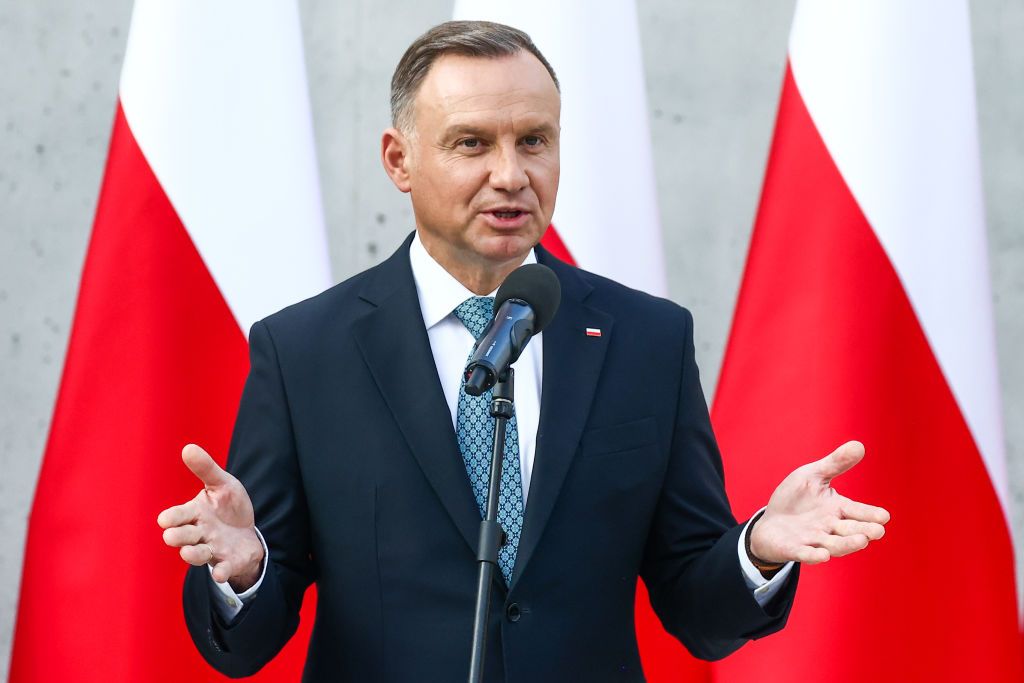 Museum And Centre Of The Scouting Movement In Krakow, PolandAndrzej Duda, the Polish President, speaks during an official opening of the Museum and Centre of the Scouting Movement In Krakow, Poland on September 29, 2023. (Photo by Beata Zawrzel/NurPhoto via Getty Images)Andrzej Duda, the Polish President, speaks during an official opening of the Museum and Centre of the Scouting Movement In Krakow, Poland on September 29, 2023. (Photo by Beata Zawrzel/NurPhoto)
atomfegyver