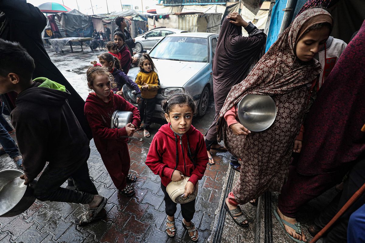 Iftar meal at the shelter center in northern Gaza