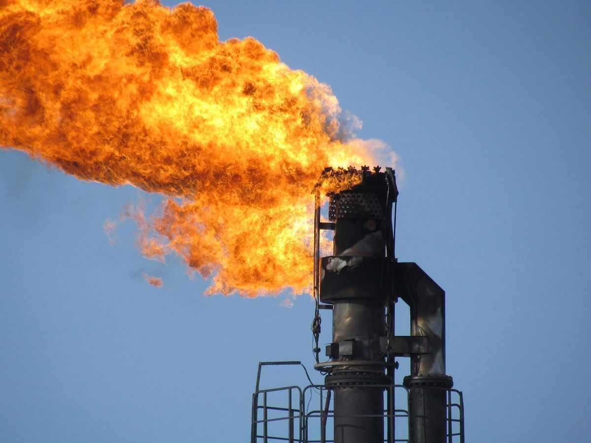 Gas,Station.,Refinery,Plant.,Oil,Industry.,Flaming,Gas,Torch
