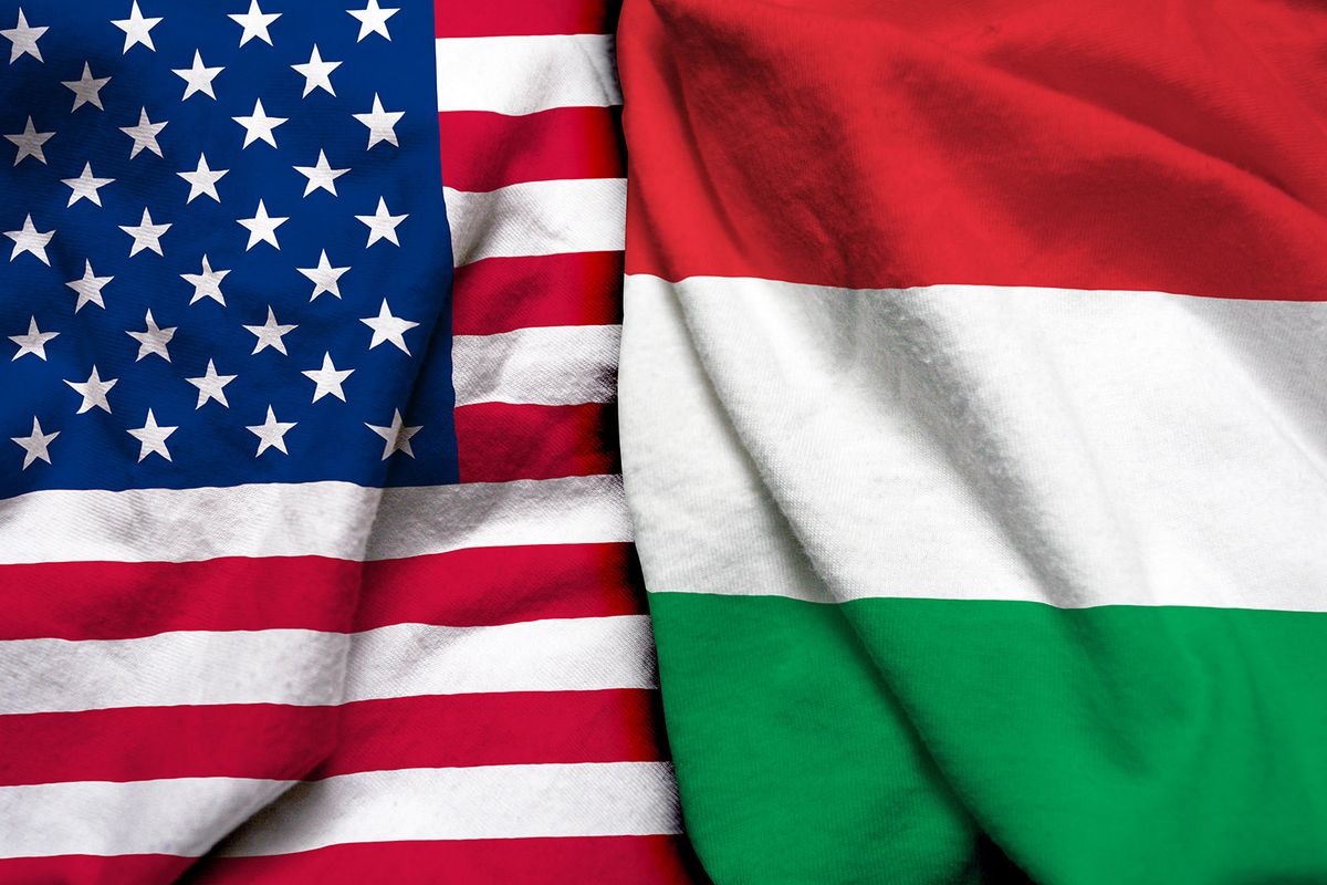 United,States,Of,America,Flag,And,Hungary,Flag,Together