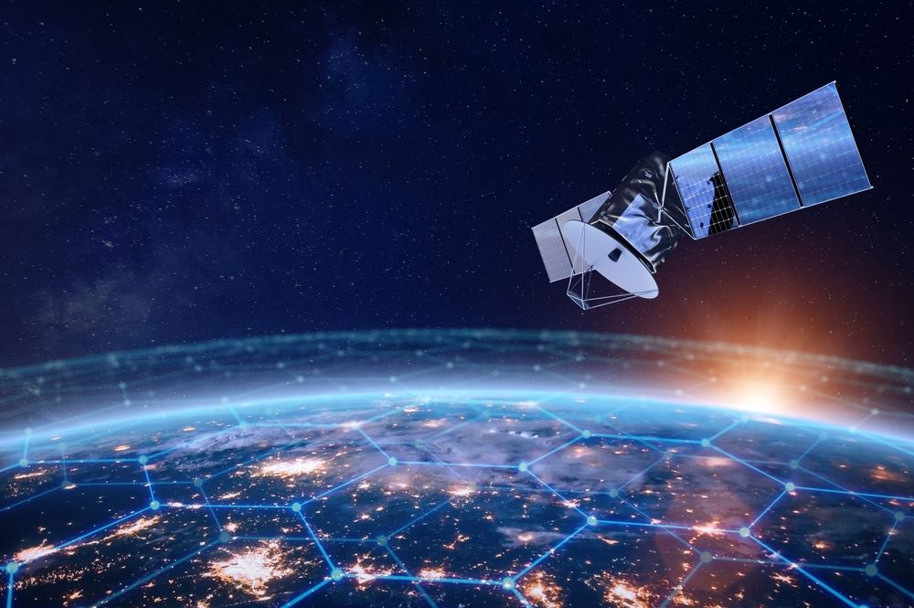 Telecommunication,Satellite,Providing,Global,Internet,Network,And,High,Speed,Data