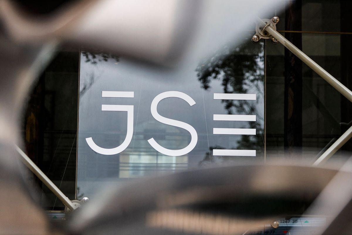 Tőzsdeboom 
A general view of the logo of the Johannesburg Stock Exchange (JSE) in Sandton, South Africa, on February 3, 2021. (Photo by Guillem Sartorio / AFP)