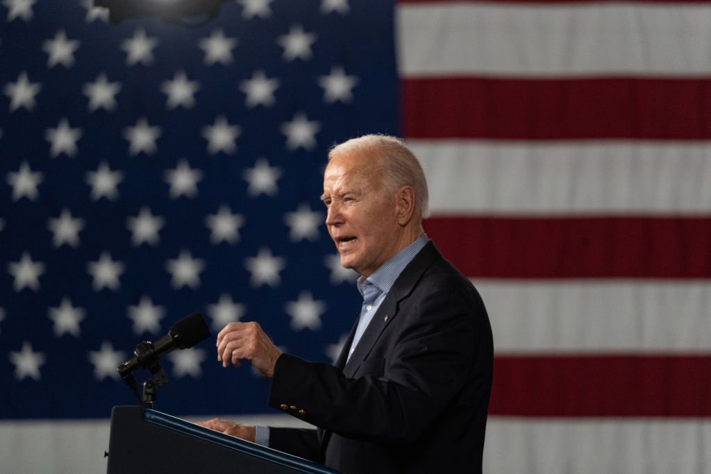 President Biden Holds Campaign Rally In Atlanta AreaATLANTA, GEORGIA - MARCH 9: President Joe Biden speaks at a campaign event at Pullman Yards on March 9, 2024 in Atlanta, Georgia. President Biden and Former president Donald Trump are both campaigning in Georgia today ahead of the Primary election voting taking place on Tuesday. (Photo by Megan Varner/Getty Images)