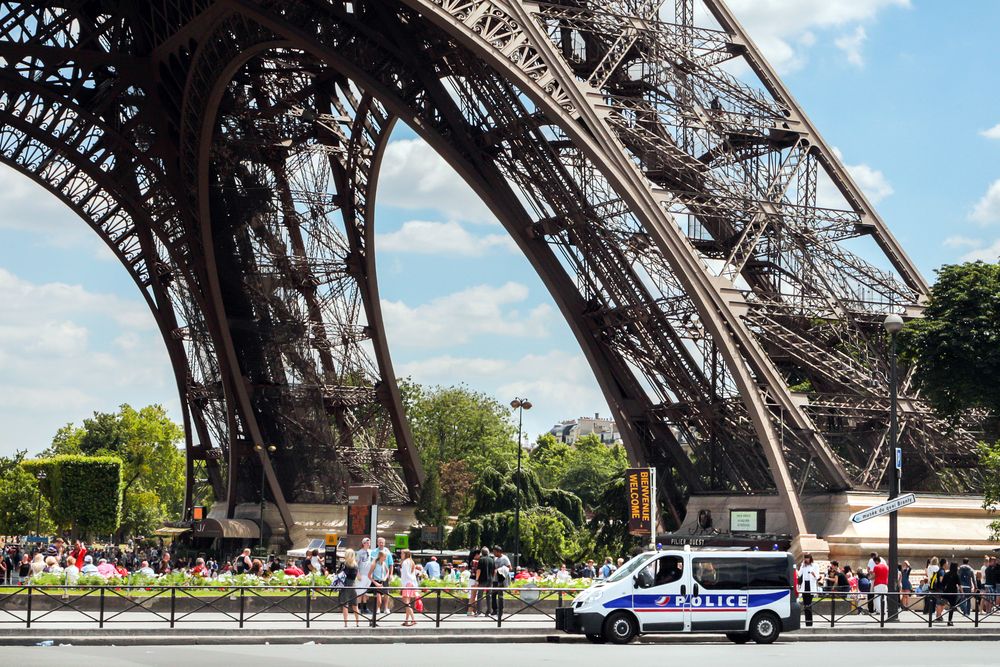 Paris,,France,-,June,19,,2015:,French,Police,Car,Beside