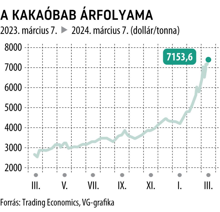 A kakaóbab árfolyama