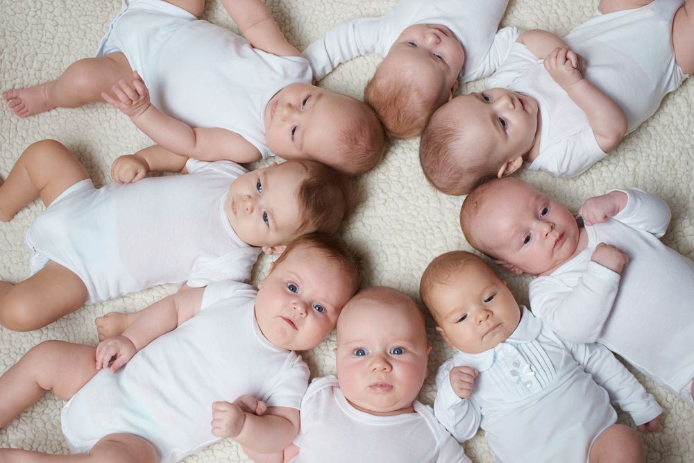 Portrait,Of,Cute,Babies,On,Light,Background