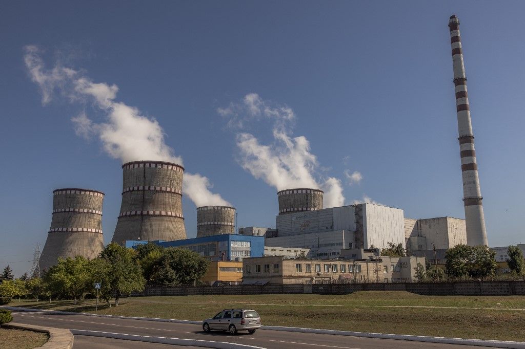 This photograph taken on September 10, 2023, shows a general view of the Rivne Nuclear Power Plant, in Varash, Rivne region, amid the Russian invasion of Ukraine. The Rivne nuclear power plant in Ukraine became the first Soviet-built plant to receive US fuel for VVER-440 reactors, from Westinghouse Electric plant in Vasteros, Sweden, produced jointly with Energoatom, Ukraine's national nuclear energy company. The fuel was previously only produced by Russia’s TVEL Fuel Company. (Photo by Roman PILIPEY / AFP)