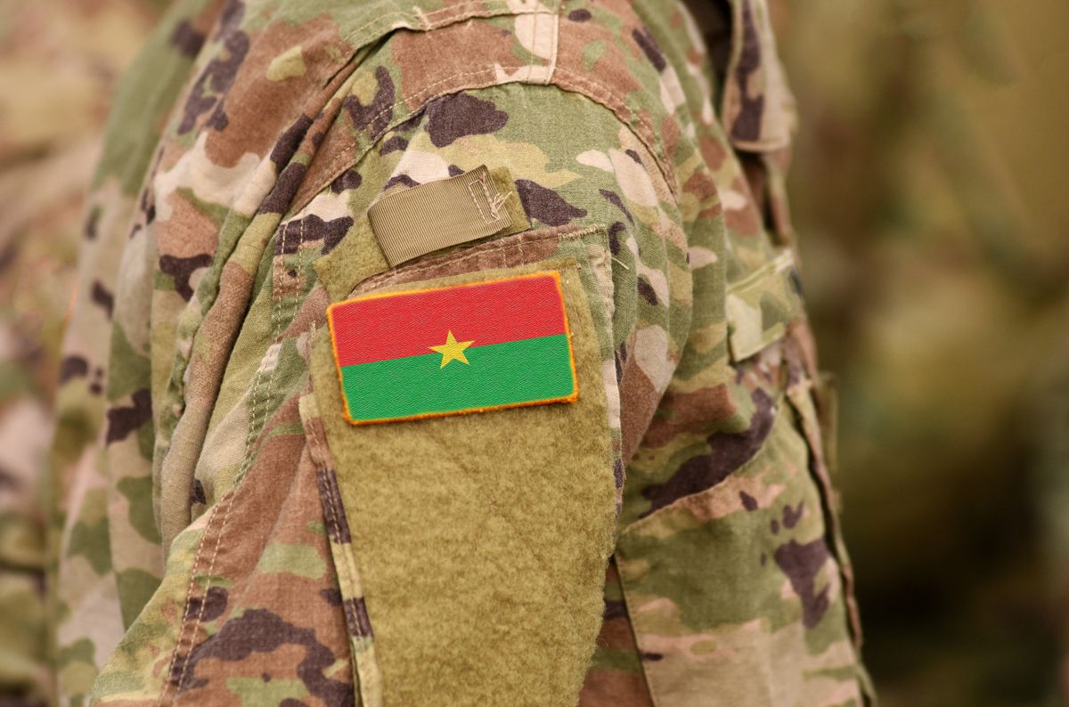 Burkina,Faso,Flag,On,Soldiers,Arm.,Burkina,Faso,Troops,(collage)