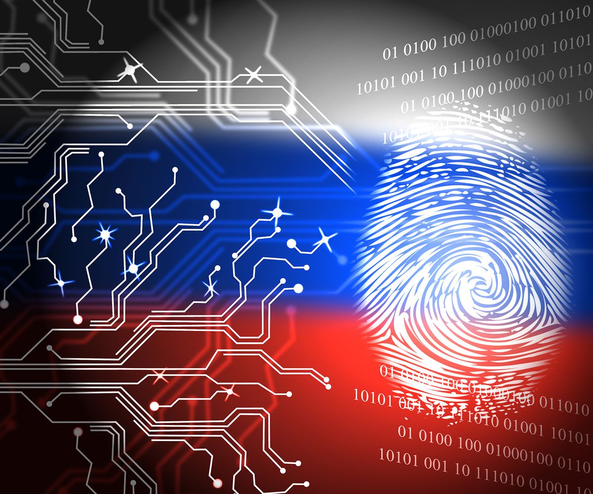 Russia,Flag,And,Fingerprint,Showing,Hacking,3d,Illustration.,American,Democratic
