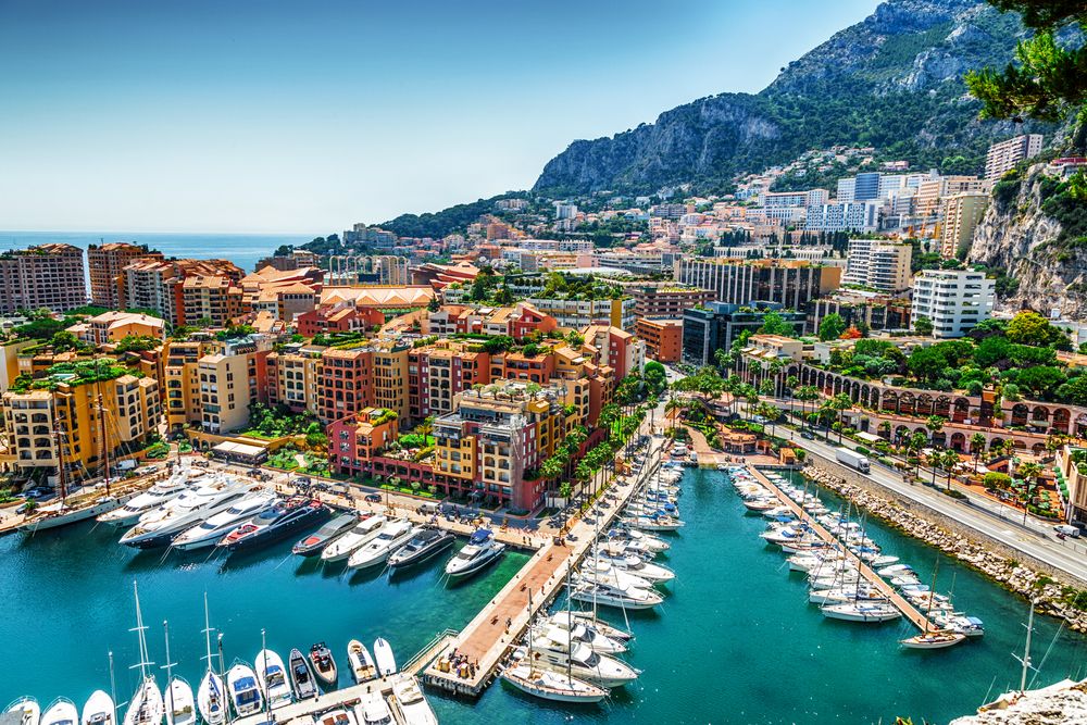 Monaco,Monte,Carlo,Sea,View,With,Yachts