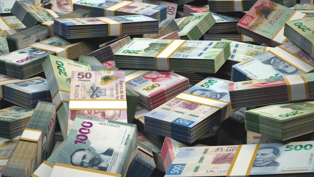 Mexican,Peso.,Mexico,Stacked,Money,Bundles,Mx$,Mxn,3d,Render