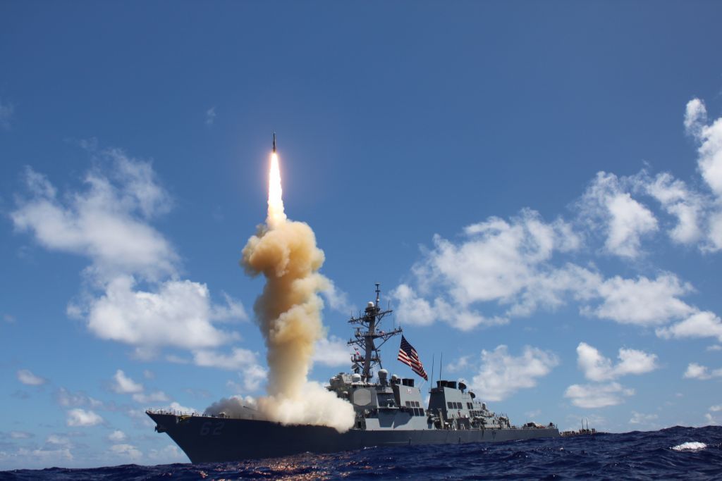 USS Fitzgerald Fires Missile