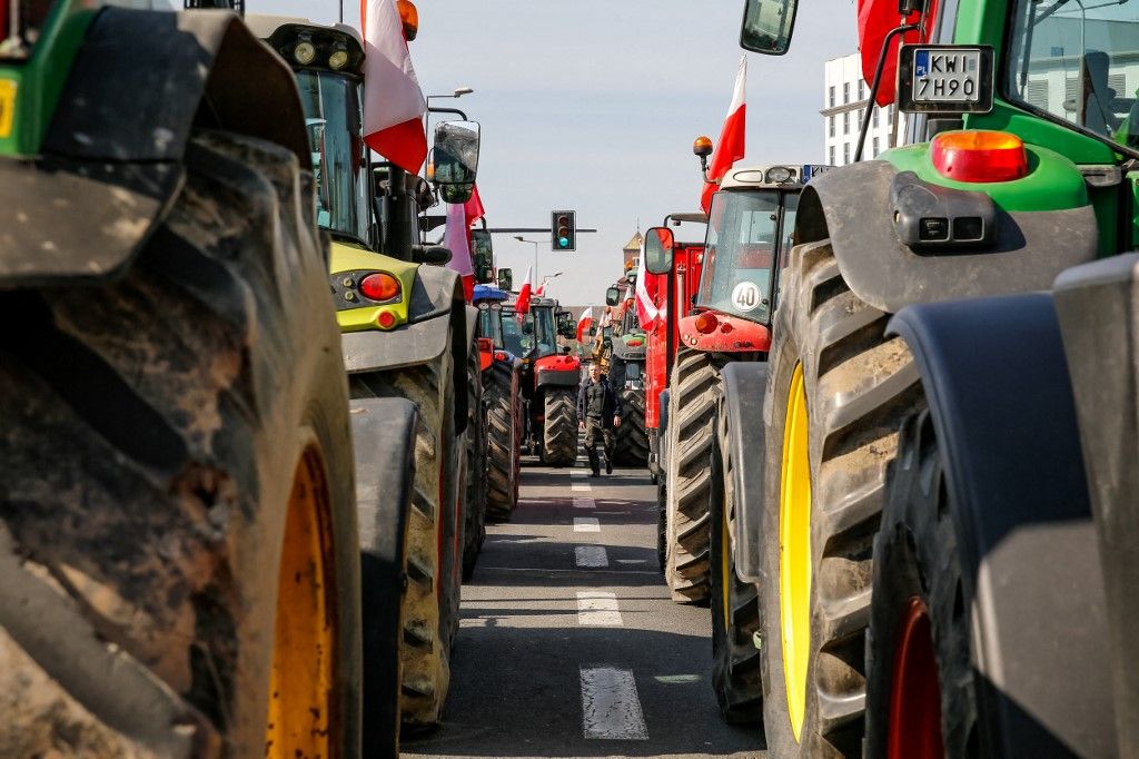 Polish Farmers Protest In Krakow