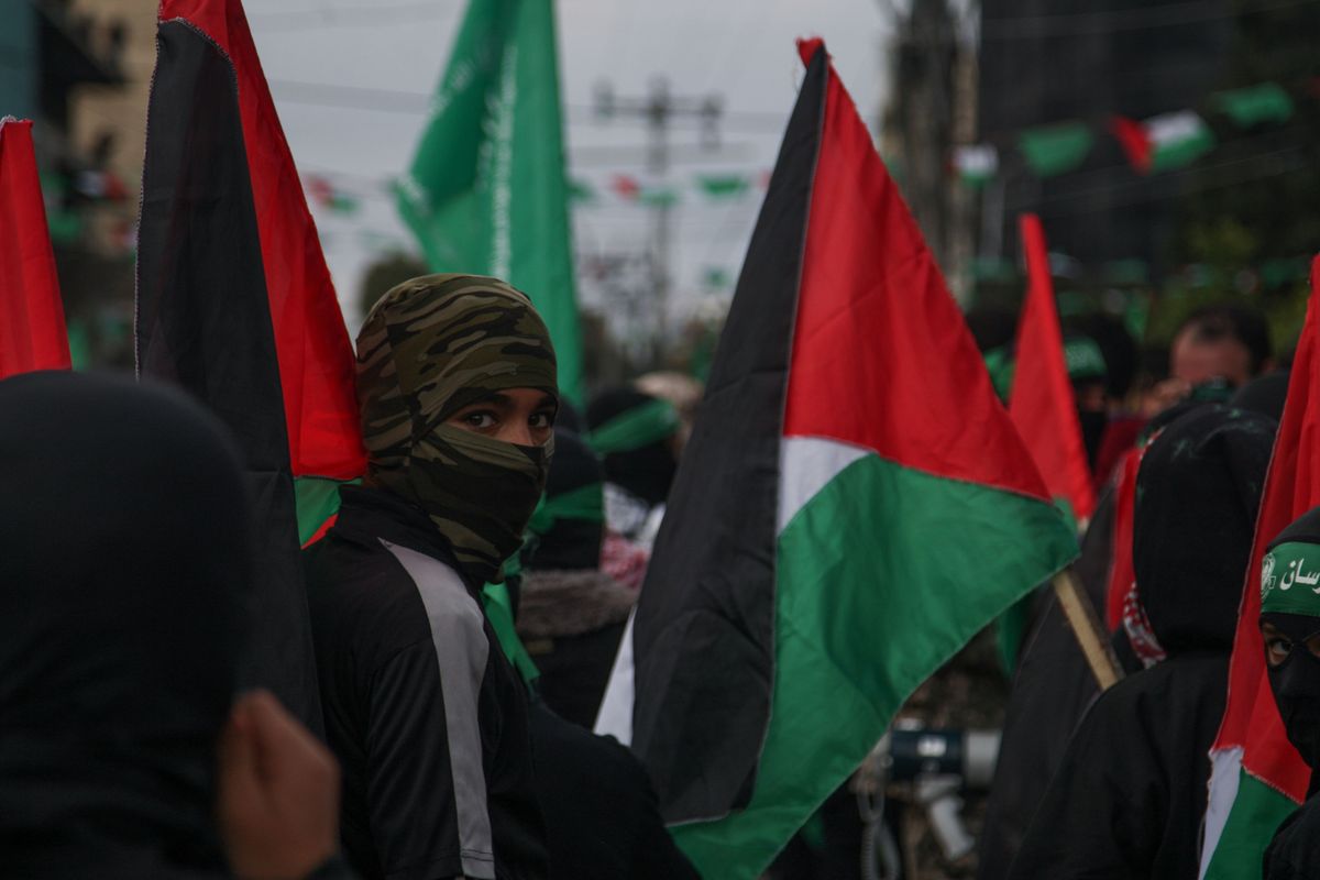 Palestine: Hamas celebrates the 28th anniversary of its foundation in Gaza, Hamász, Izrael, Israel, Hamász, izraeli háború