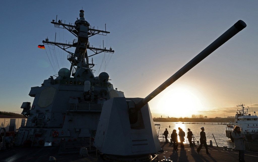 Destroyer "USS Roosevelt" in Rostock, Egyesült Államok, Irán, Izrael, Jemen, húszi, Amerika