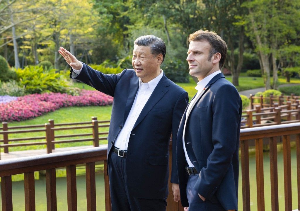 CHINA-GUANGDONG-XI JINPING-FRENCH PRESIDENT-INFORMAL MEETING (CN)