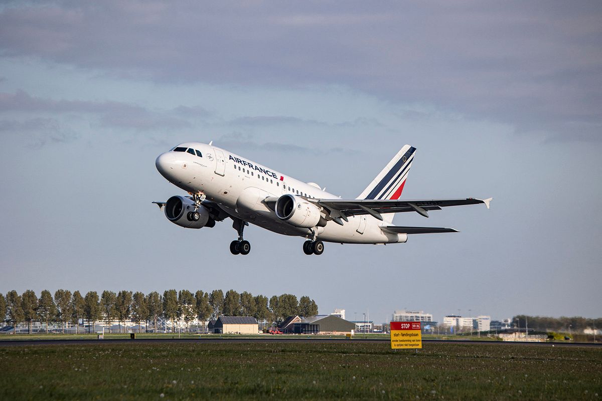 Air France Airbus A318 Aircraft Departure From Amsterdam