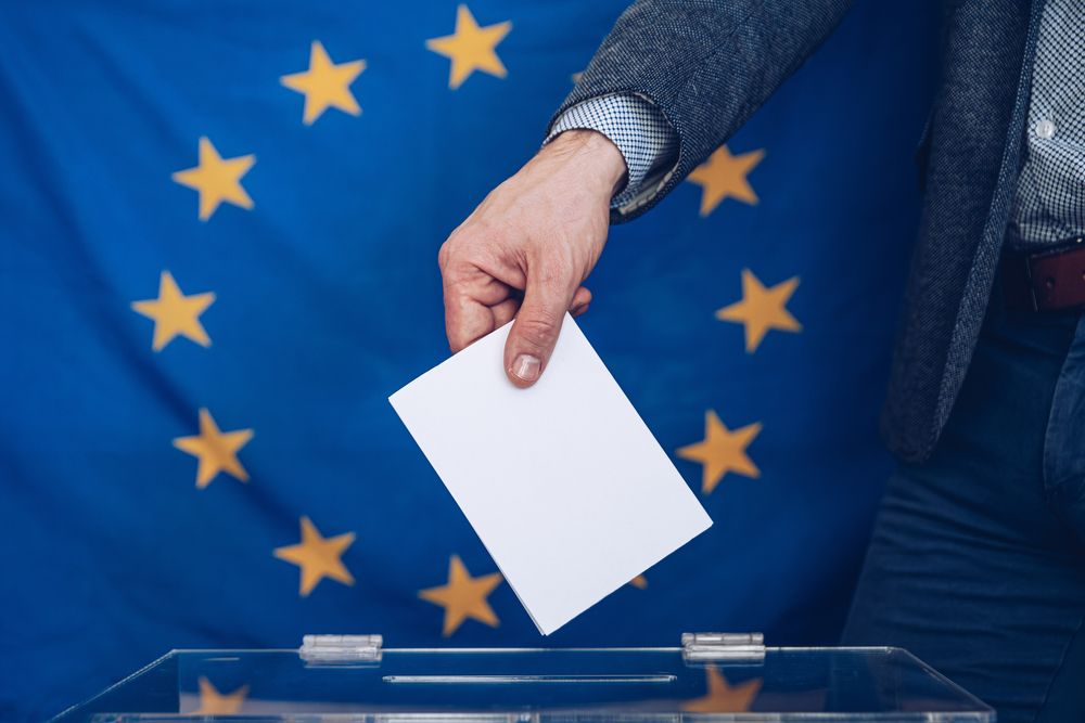 Elections,To,The,European,Parliament.,Voting,In,Polling,Station.