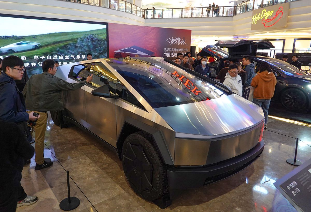 Tesla Cybertruck Displayed in Changzhou