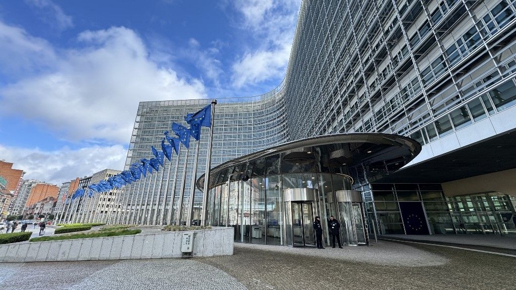 BRUSSELS, BELGIUM - APRIL 16: A view of the EP building as the countdown to the European Parliament (EP) parliamentary elections (6-9 June) begins in Brussels, Belgium on April 16, 2024. Elections are held every five years to determine the 705 MEPs who will enter the EP. Dursun Aydemir / Anadolu (Photo by Dursun Aydemir / ANADOLU / Anadolu via AFP)