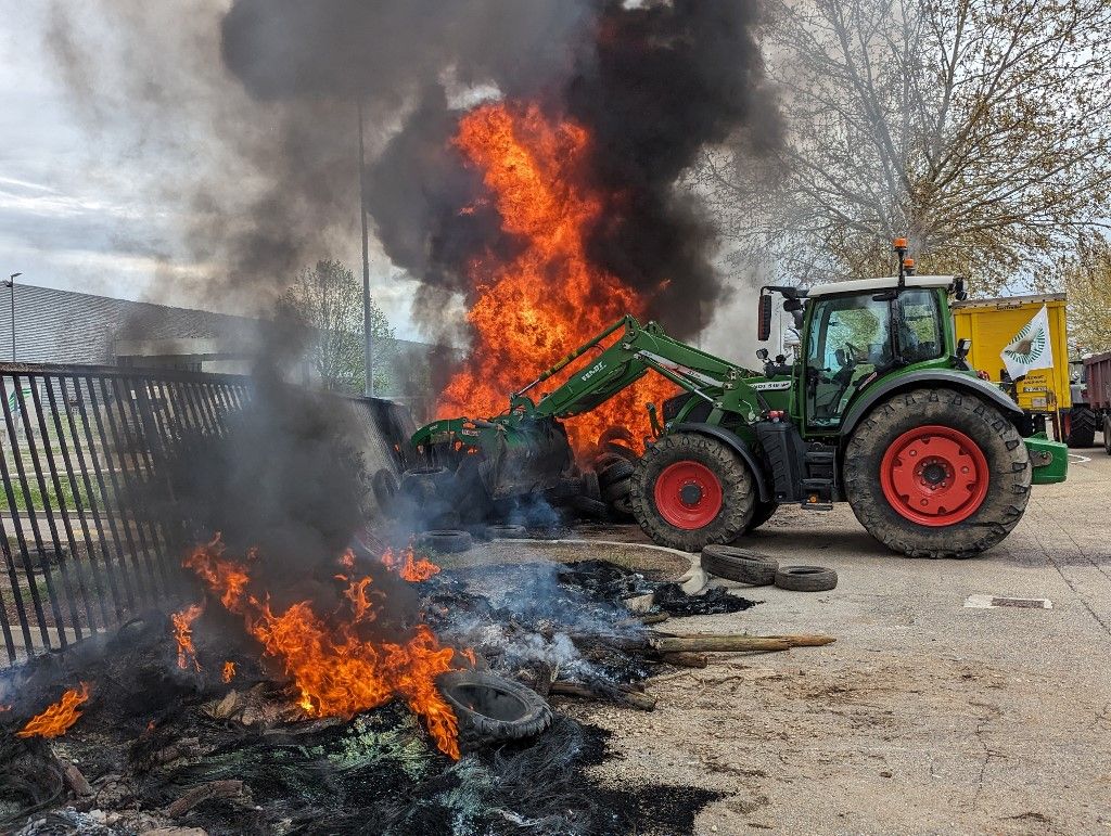 French farmers protest in France's Nimes