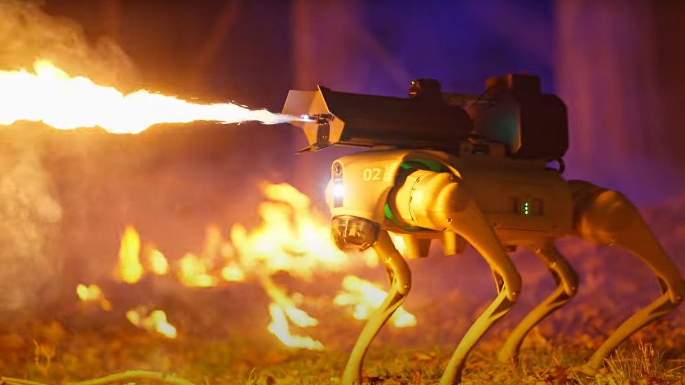 Amerikában már lángszórós robotkutyát is lehet venni – videó