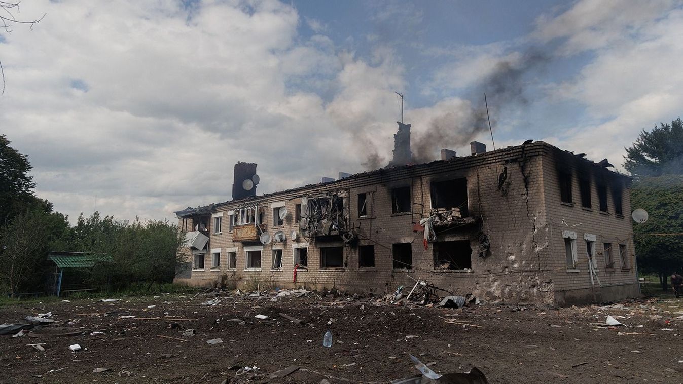 Fire breaks out aftermath of Russian shelling in Kharkiv