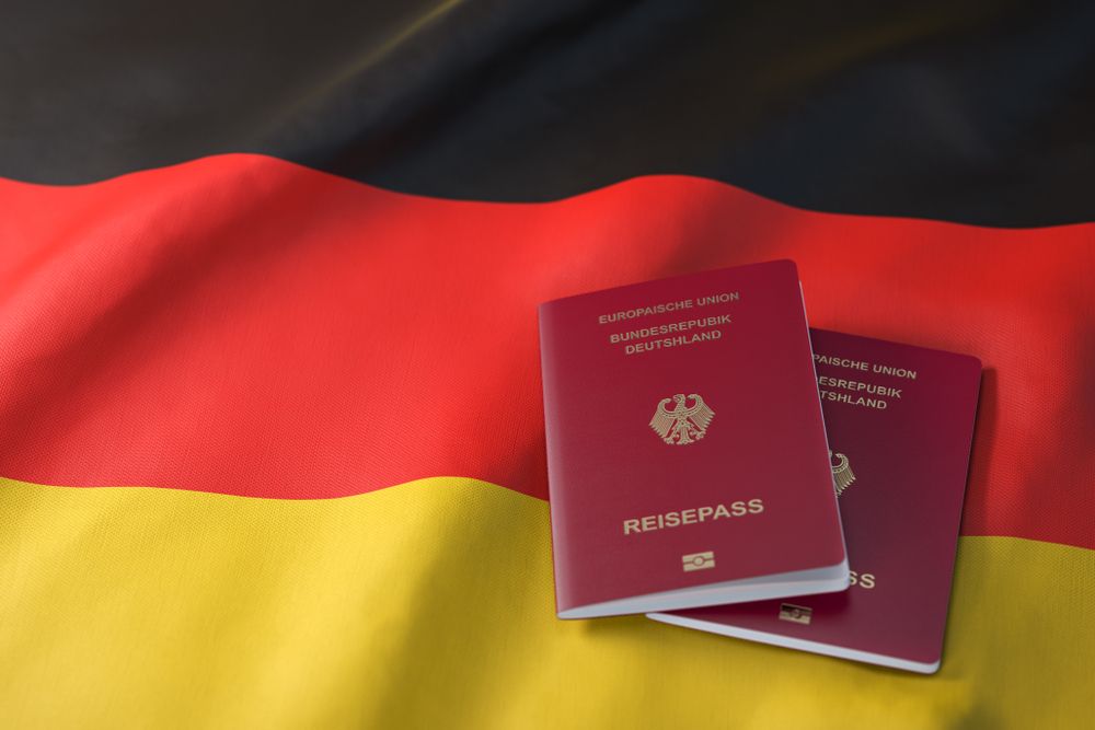 Passport,Of,Germany,On,The,Flag,Of,The,Germany.,Getting