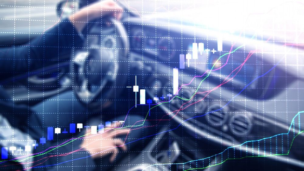 Stock,Market,Growth,Chart,On,Car,Background.