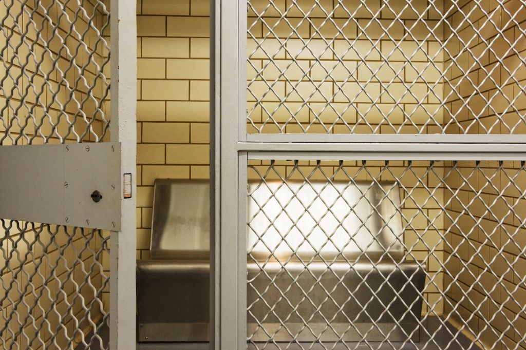 Empty Jail Holding Cell,Dallas, Texas, USA
