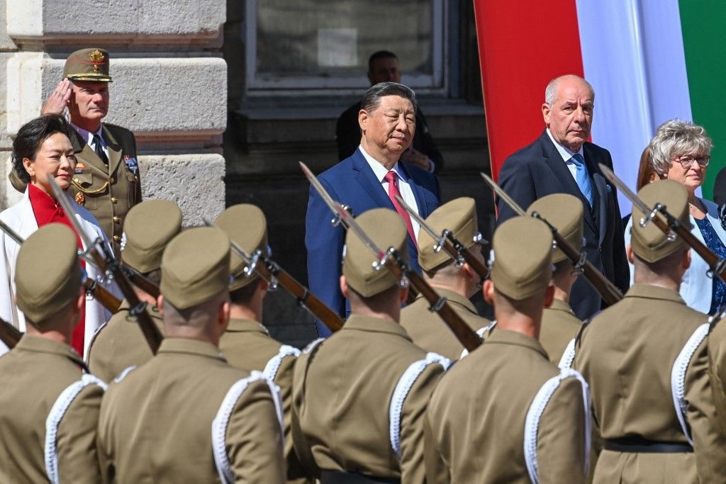 HUNGARY-CHINA-POLITICS-DIPLOMACY
A kínai elnök Budapesten
