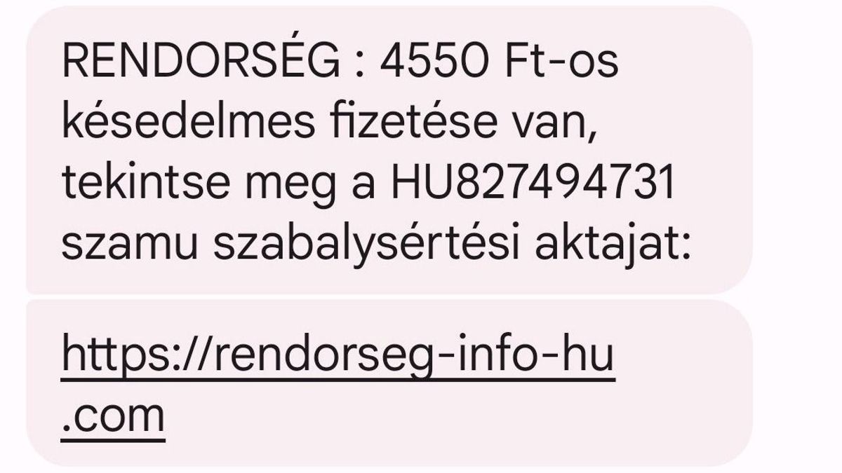 Csalók küldenek sms-eket a rendőrség nevében