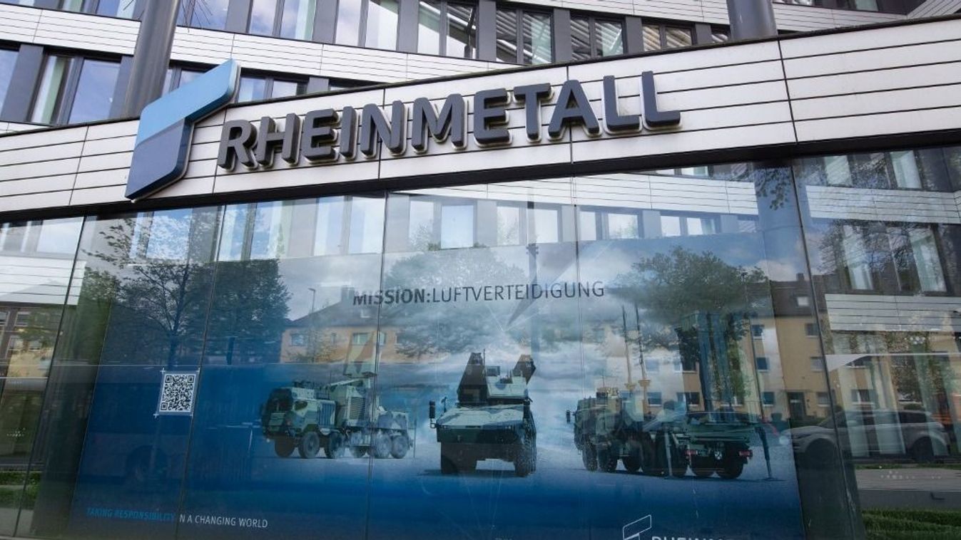 A general view of the Rheinmetall AG headquarters in Dusseldorf, Germany, on April 9, 2024, as European defense stocks are falling sharply with Goldman cautioning about their price valuations. (Photo by Ying Tang/NurPhoto) (Photo by Ying Tang / NurPhoto / NurPhoto via AFP)