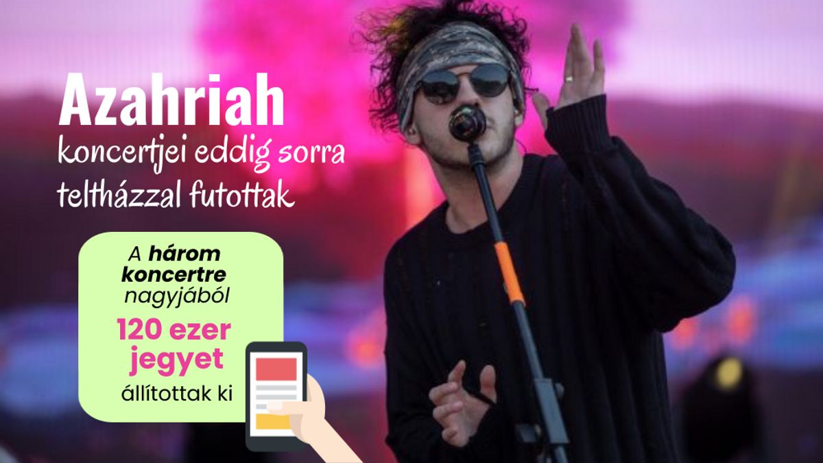 Azahriah a Puskásban: három nap múlva koncert, de valamiért tömegével adja el a jegyeket a közönség