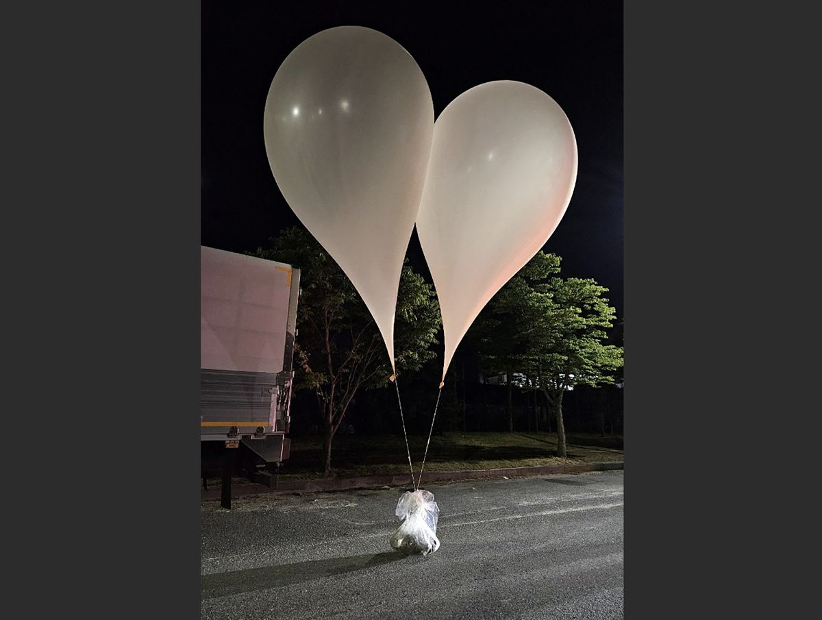 Dél-Korea, Észak-Korea, léggömb, hőlégballon