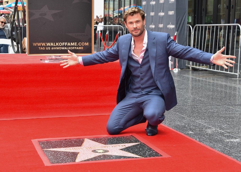 Australian actor Chris Hemsworth gets Walk of Fame star on Hollywood Boulevard, Thor