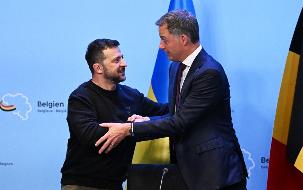 Volodymyr Zelenskyy - Alexander De Croo meeting in Brussels, Ukrajna