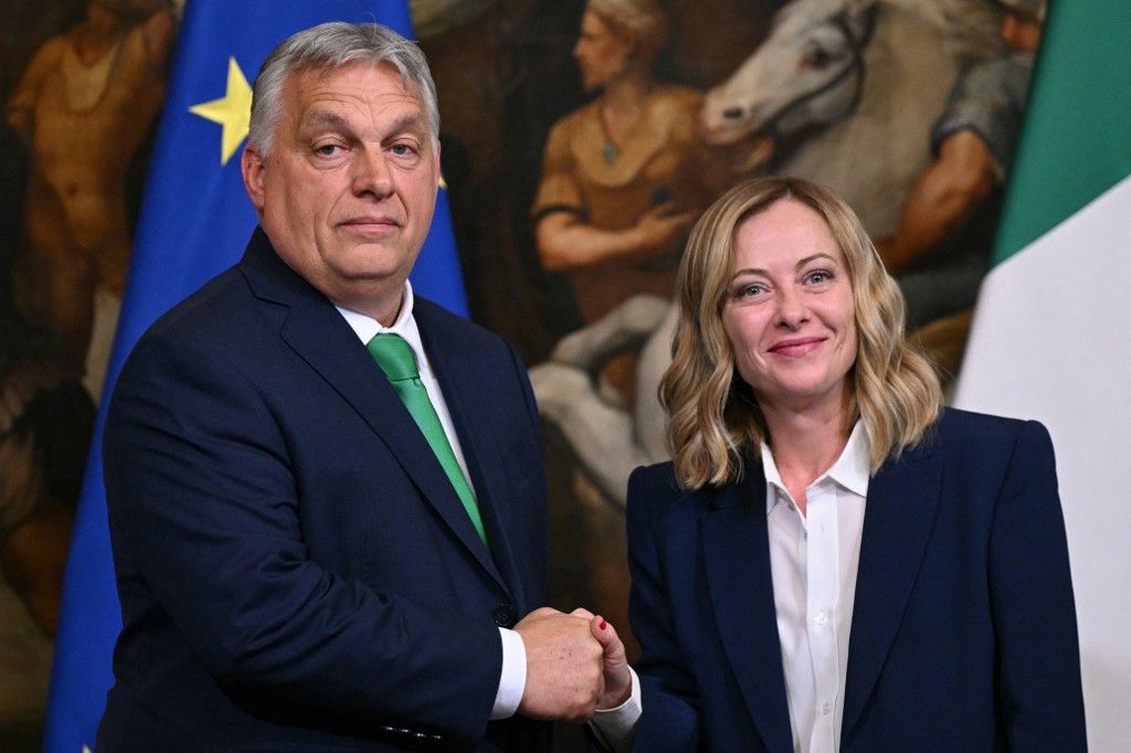 PM Giorgia Meloni hosts Hungary PM Viktor Orban