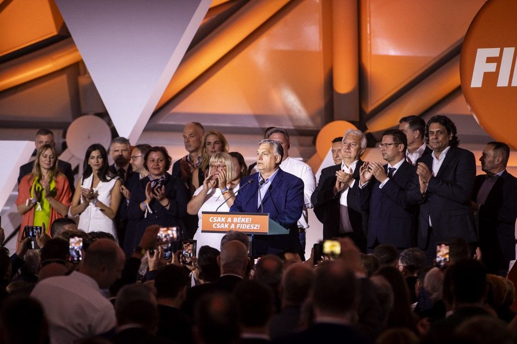 Hungarian Prime Minister Viktor Orban evaluates the preliminary results of the European Parliament elections
választás
