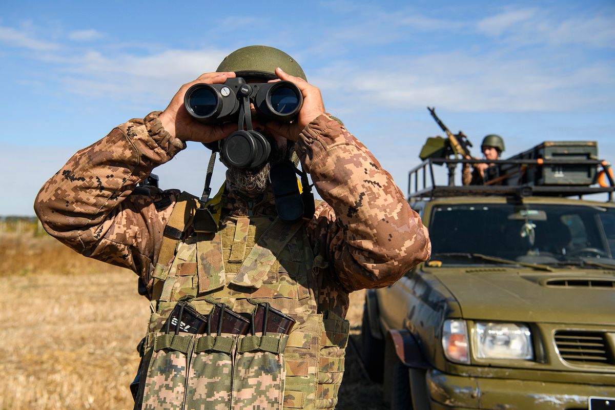 October 10, 2023, Odessa, Ukraine: A Ukrainian soldier with the Mobile Anti-Drone Group of the 160th Air Defense Missile Brigade uses binoculars while standing next to his vehicle during a Shahed drone detection and destruction training exercise near Odessa. (Credit Image: © Maxym Marusenko/NurPhoto via ZUMA Press) Kyiv is increasingly concerned about ''Ukraine fatigue'' among Western countries eroding its ability to hold off Russian forces. Its allies are also distracted by the war between Israel and Hamas. U.S. military aid funding for Ukraine about to run out, the Pentagon is imploring Congress to pass a spending bill. Wars don't always end in peace. Conflicts can also end in a stalemate, sometimes for decades. ''Frozen conflicts'' describe places where fighting took place and has come to an end, yet no overall political solution, such as a peace treaty, has been reached. Ukraine may be heading for a similarly frozen conflict with Russia. The approach of winter conditions has led to speculation that Ukraine has to achieve its counteroffensive goals in the next few months. Welcome to 'COLD REALITY: Ukraine Never Ending War'