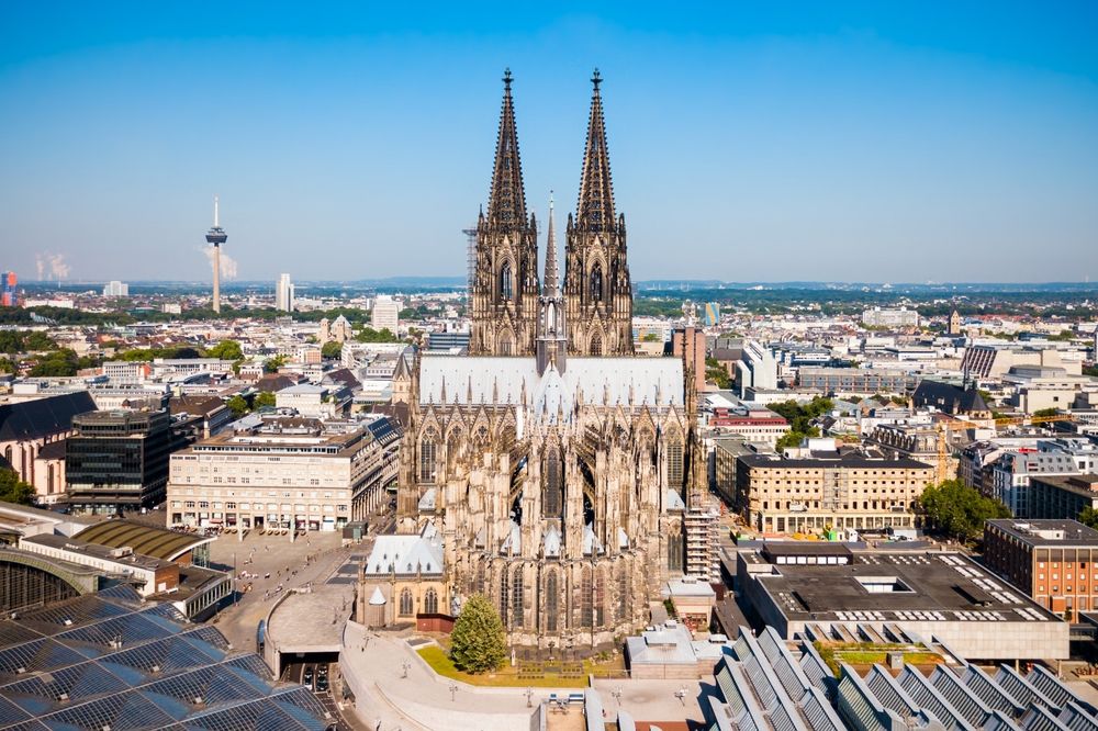 Cologne,Cathedral,Aerial,Panoramic,View,In,Cologne,,Germany
