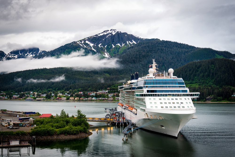 Cruise,Ship,At,Port,In, Juneau, Alaszka