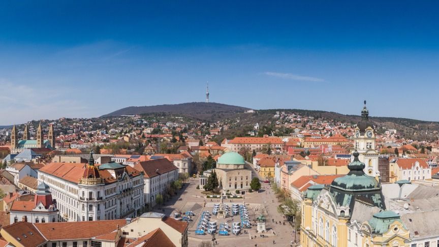 Bird,Eye,View,Of,Pecs,,Hungary