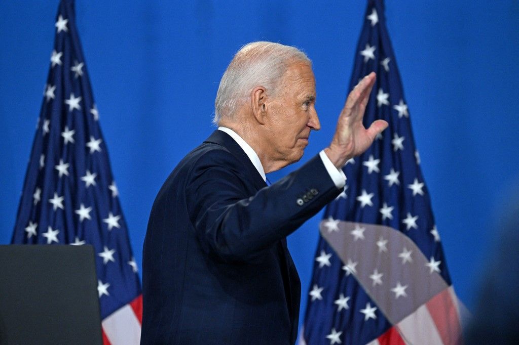 President Joe Biden gives a press conference